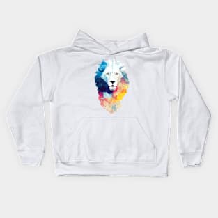 Lion Wild Nature Animal Colors Art Paint Kids Hoodie